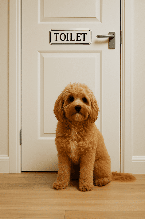 cavapoo following you