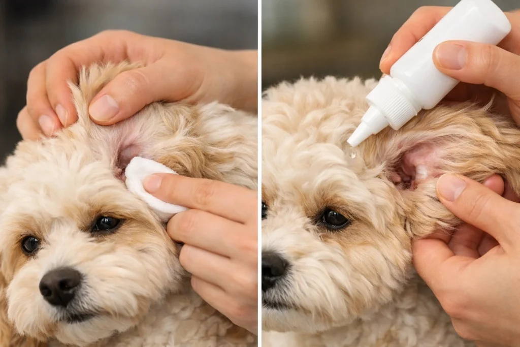 cavapoo ear cleaning
