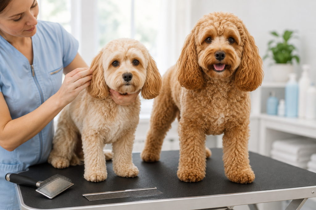 Cavapoo vs Cockapoo grooming needs